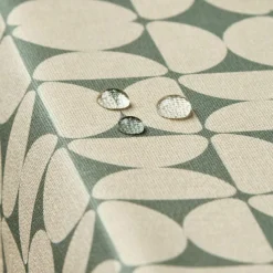 Nappe rectangulaire coton enduit (150 x 350 cm) Sofia Verte