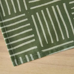 Nappe rectangulaire coton enduit (150 x 350 cm) Paolo Verte