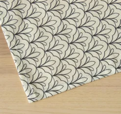 Nappe rectangulaire coton enduit (150 x 350 cm) Clara Grise