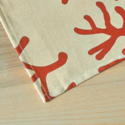 Nappe rectangulaire coton enduit (150 x 250 cm) Moorea Corail