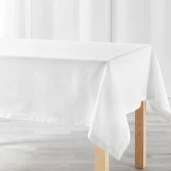 Nappe rectangulaire coton (140 x 240 cm) Charline Blanche