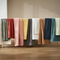 Nappe rectangulaire gaze de coton (150 x 350 cm) Gaïa Camel