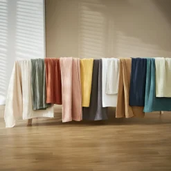 Nappe rectangulaire gaze de coton (150 x 250 cm) Gaïa Bleu nuit