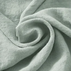 Nappe rectangulaire lin lavé (170 x 250 cm) Louise Vert eucalyptus