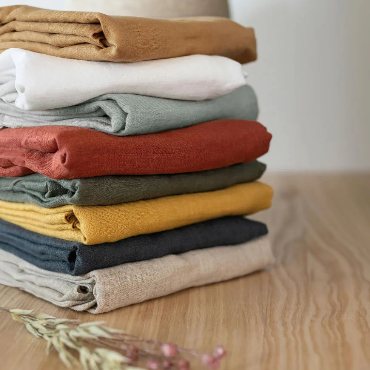 Nappe rectangulaire lin lavé (170 x 250 cm) Louise Beige