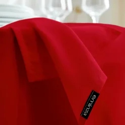 Nappe ronde anti tache (180 cm) Elise Rouge