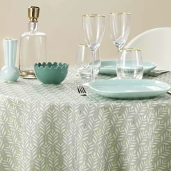 Nappe ronde anti tache (180 cm) Piana Vert sauge