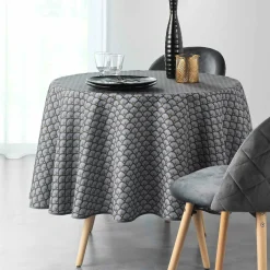 Nappe ronde anti tache (D180 cm) Artchic Gris anthracite
