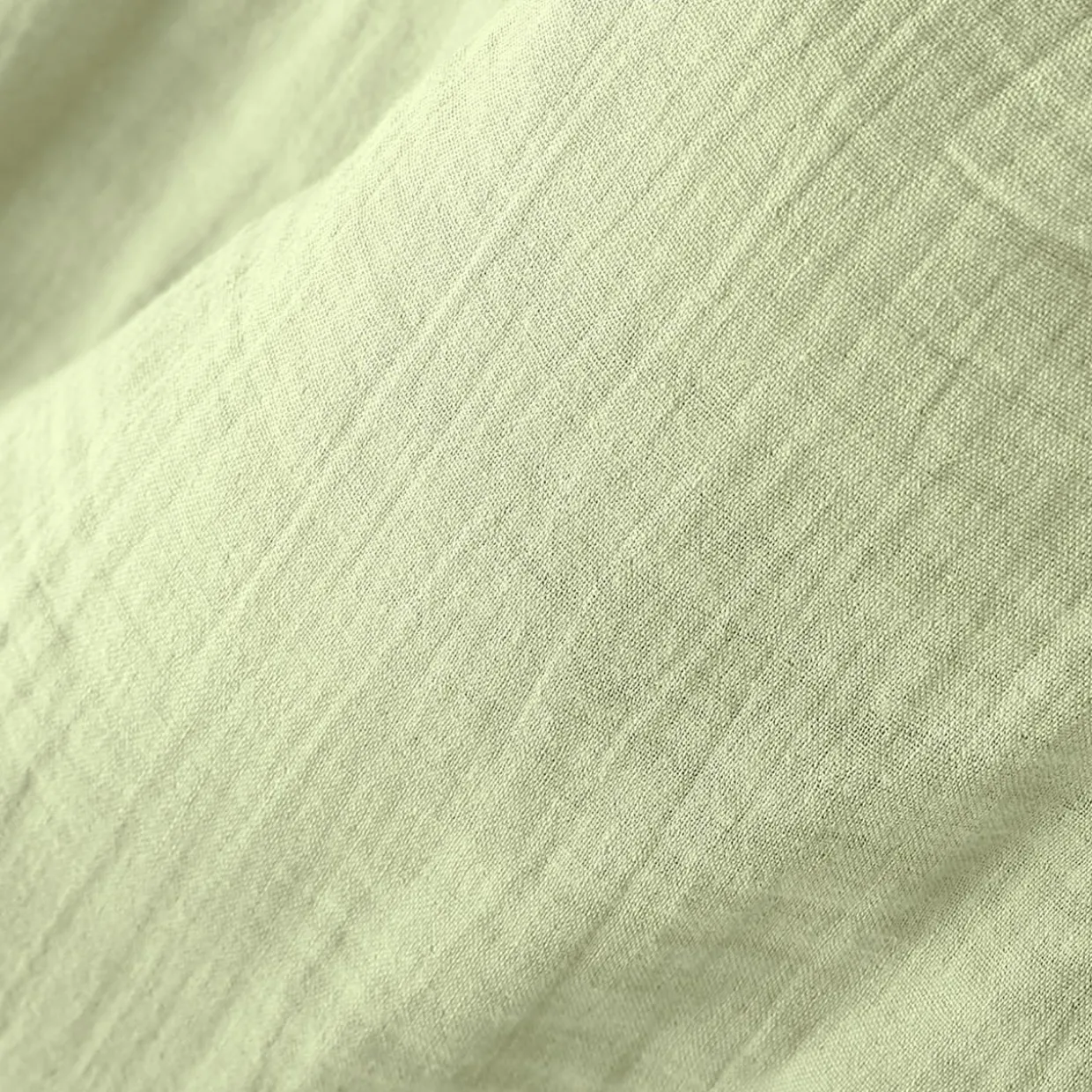 Nappe ronde gaze de coton (180 cm) Gaïa Vert tilleul