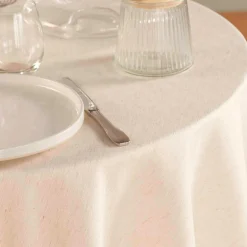 Nappe ronde lin (180 cm) Pauline Écru