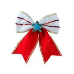 Noeud de Noël (H23 cm) Circus étoile Bleu