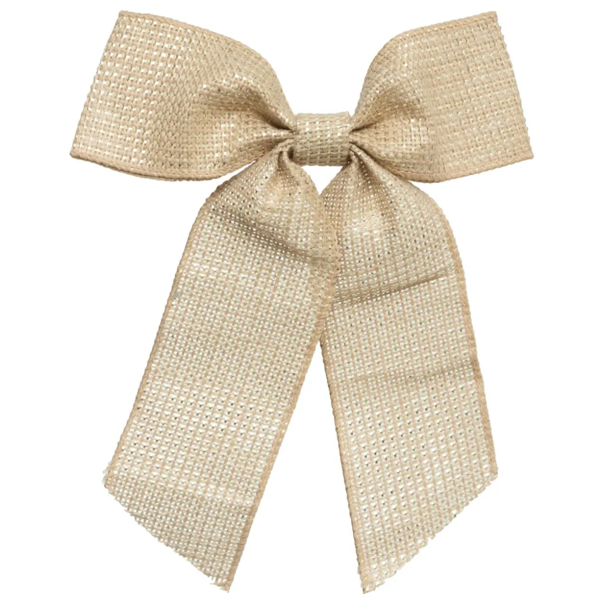 Nœud de Noël en jute (H24 cm) Élégance Doré