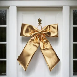 Nœud de Noël Géant (H80 cm) Shiny Or