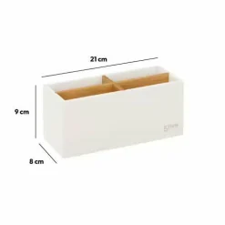 Organisateur de maquillage 4 compartiments Natureo Blanc