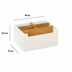 Organisateur de maquillage 5 compartiments Natureo Blanc