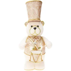 Ours de Noël déco (H39 cm) Majestueux musicien Or