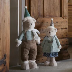 Ours des neiges (H75 cm) Gabriel Beige et vert clair