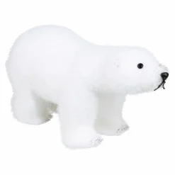 Ours polaire déco (H21 cm) Plume Blanc