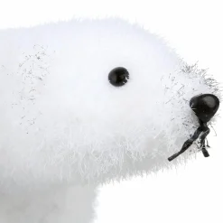 Ours polaire déco (H21 cm) Plume Blanc