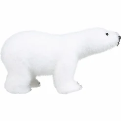 Ours polaire déco (H21 cm) Plume Blanc