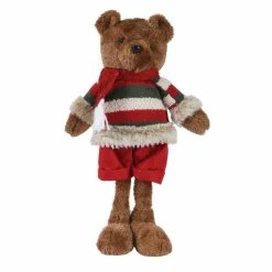 Ourson de Noël (H36 cm) Carlito et son écharpe