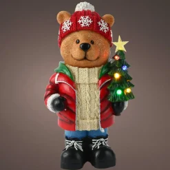 Ourson lumineux à piles 7 LED (H38 cm) Tiboo Multicolore