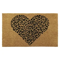Paillasson Coco (45 x 75 cm) Leopard Noir