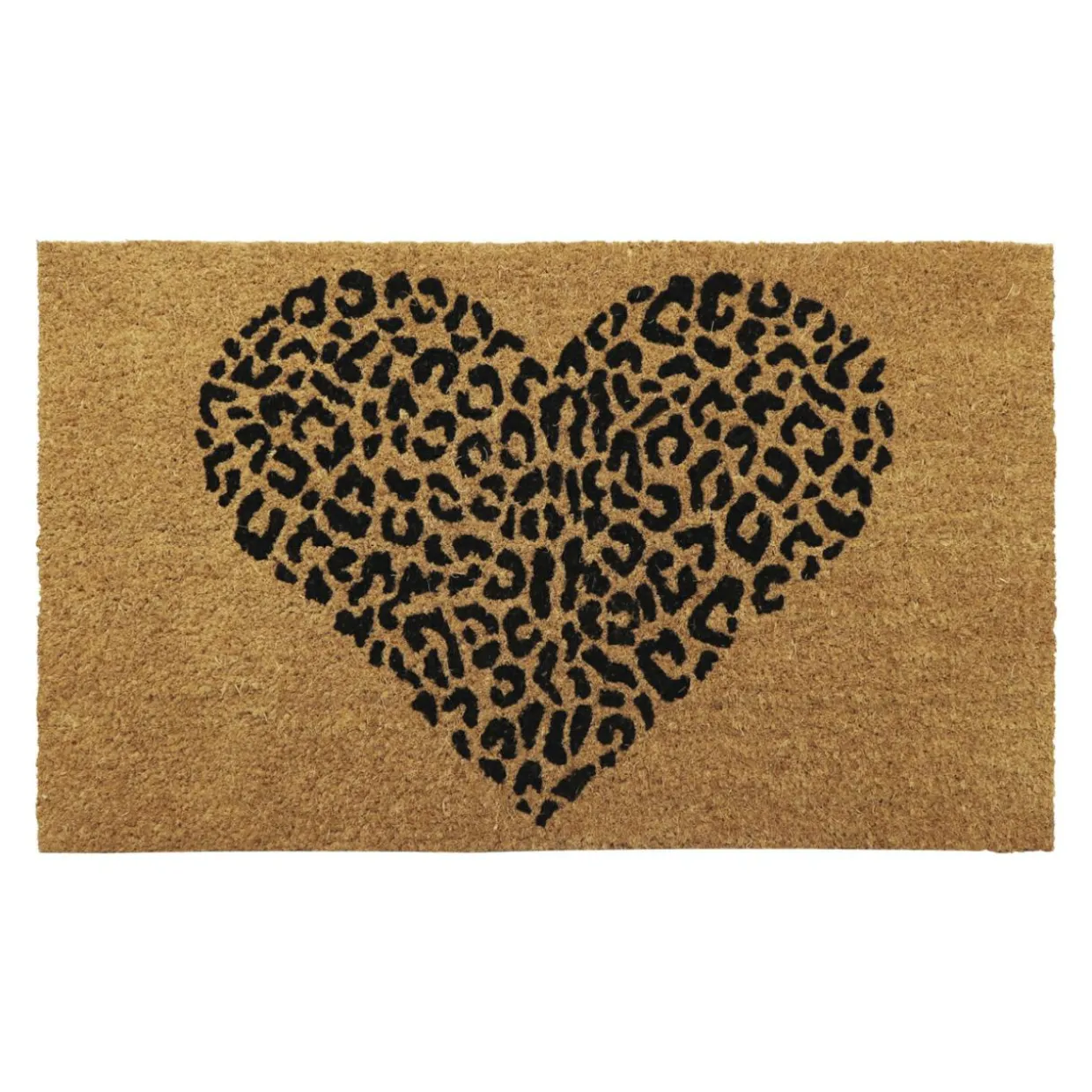 Paillasson Coco (45 x 75 cm) Leopard Noir