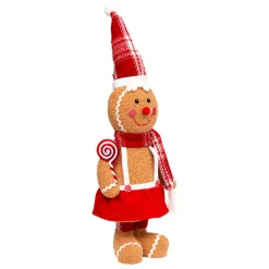 Pain d'épices debout (H49 cm) Miss Noël Marron clair