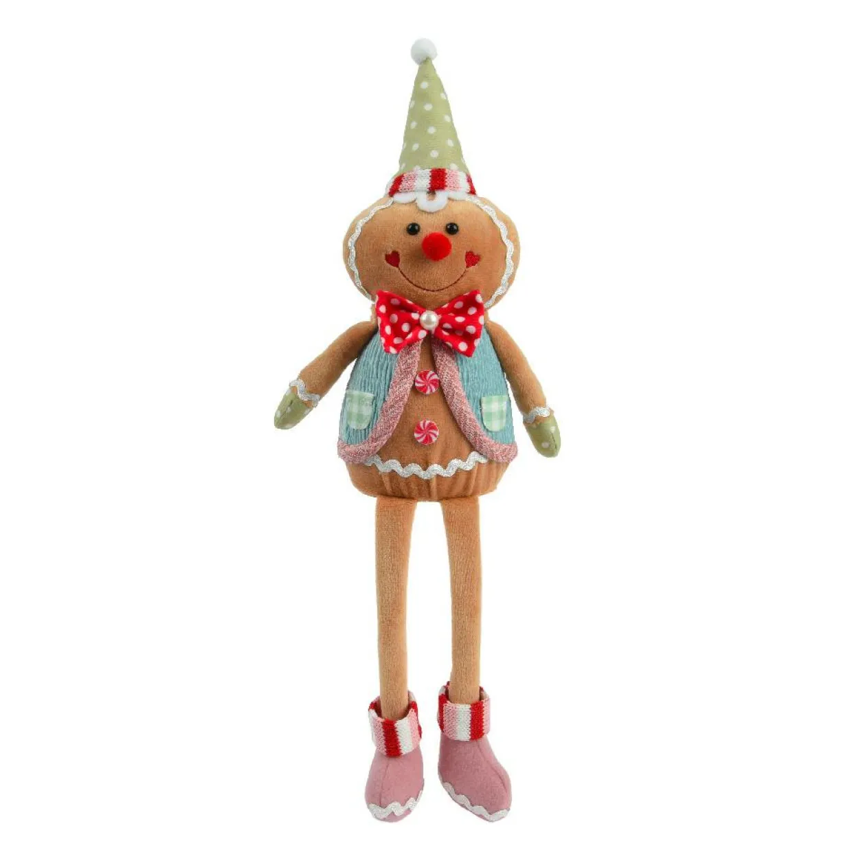 Pain d'épices jambes souples (H50 cm) Johnny le Clown Multicolore