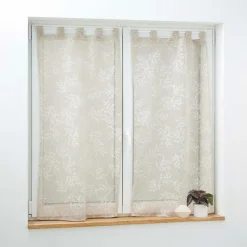 Paire de voilages à passants (60 x 120 cm) Karla Taupe