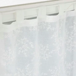 Paire de voilages à passants (60 x 120 cm) Karla Blanc