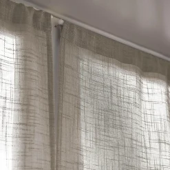Paire de voilages passe-tringle effet lin (70 x 200 cm) Robin Taupe