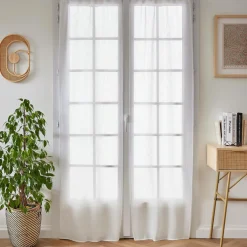 Paire de voilages passe-tringle (70 x 200 cm) Arthur Blanc