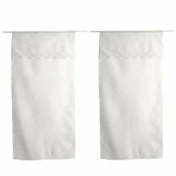 Paire de voilages passe-tringle (60 x 120 cm) Massala Blanche