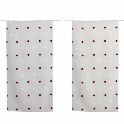 Paire de voilages passe-tringle (60 x 160 cm) Pointia Bordeaux