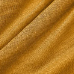Paire de voilages passe-tringle effet lin (60 x 120 cm) Robin Jaune Ocre