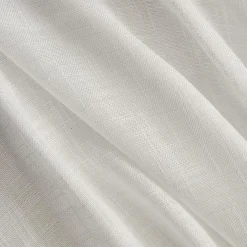 Paire de voilages passe-tringle effet lin (70 x 200 cm) Robin Blanc