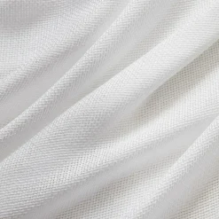 Paire de voilages passe-tringle effet lin (60 x 90 cm) Luca Blanc