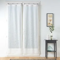 Paire de voilages tissés oeillets (70 x 200 cm) Davina Blanc