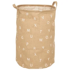Panier à jouets jute (35 x 49 cm) Alphabet Beige