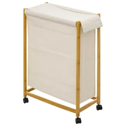 Panier à linge à roulettes (55 x 28 x 80 cm) Livo Beige