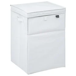 Panier à linge pliable (36 x 36 x 55 cm) Colorama Blanc