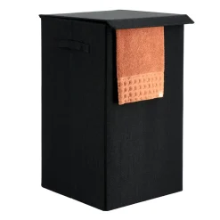 Panier à linge pliable (H60 cm) TissuFlex Noir