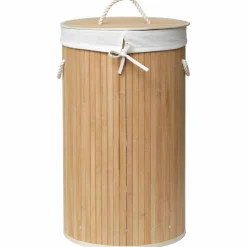 Panier à linge rond en bambou (H60 cm) Anako Naturel