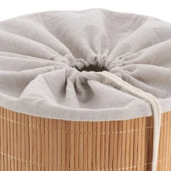 Panier à linge rond et pliable (H50 cm) Harmonie Naturel