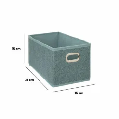 Panier de rangement (15 x 31 cm) Helena Bleu pétrole chiné