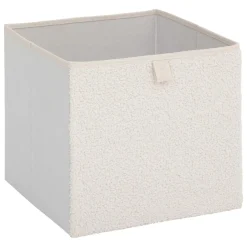 Panier de rangement (31 x 31 cm) Bouclette Blanc