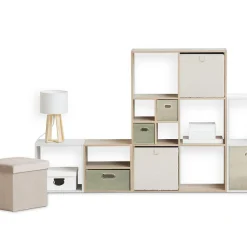 Panier de rangement (31 x 31 cm) Bouclette Blanc