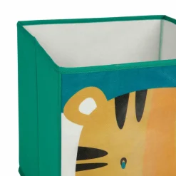 Panier de rangement enfant (29 x 29 cm) Tigre Vert